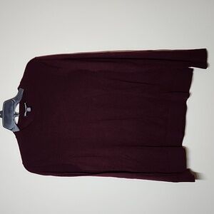Kathrine Barclay extra fine merino wool burgandy crewneck sweater. Womens large